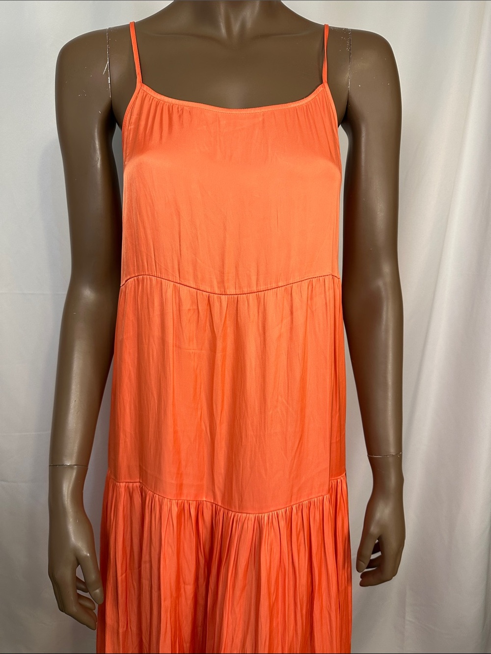 Joie Orange Tiered Maxi Dress